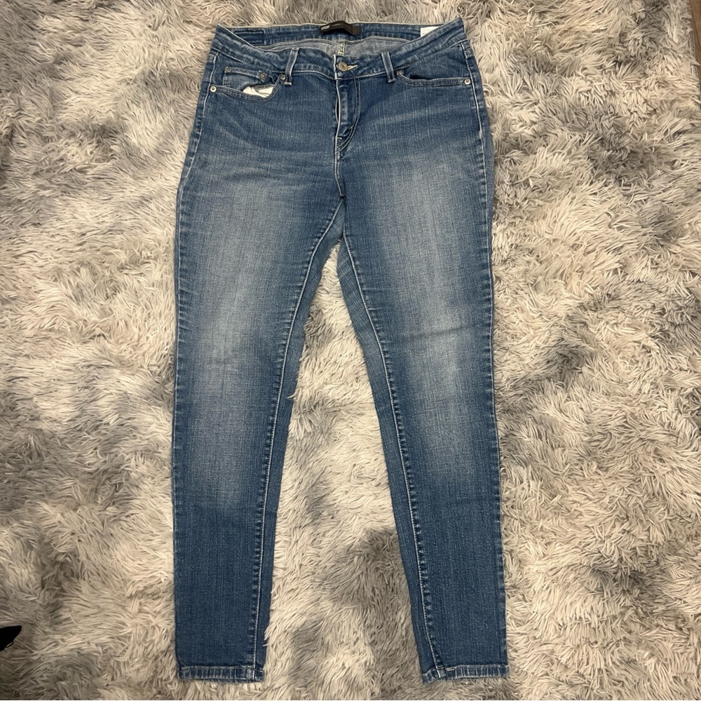Levis 535 Legging Womens Blue Jeans Stretch Denim Leggings • Size 15m 32/30